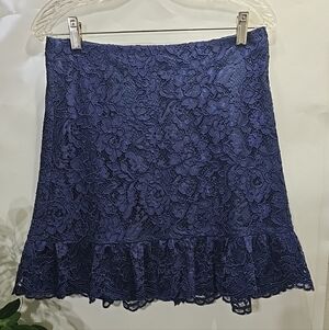 Draper James Womens Tulip Lace Skirt Navy Blue Lined Size 4 NWT $125
